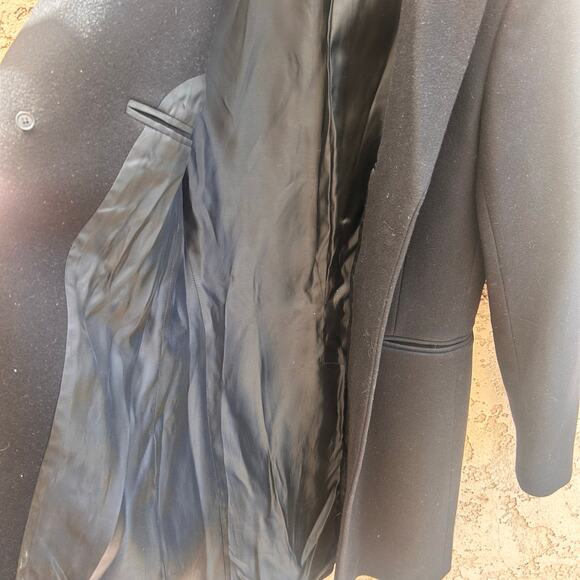 Sandro Black Pea Coat for Men - Picture 4 of 6